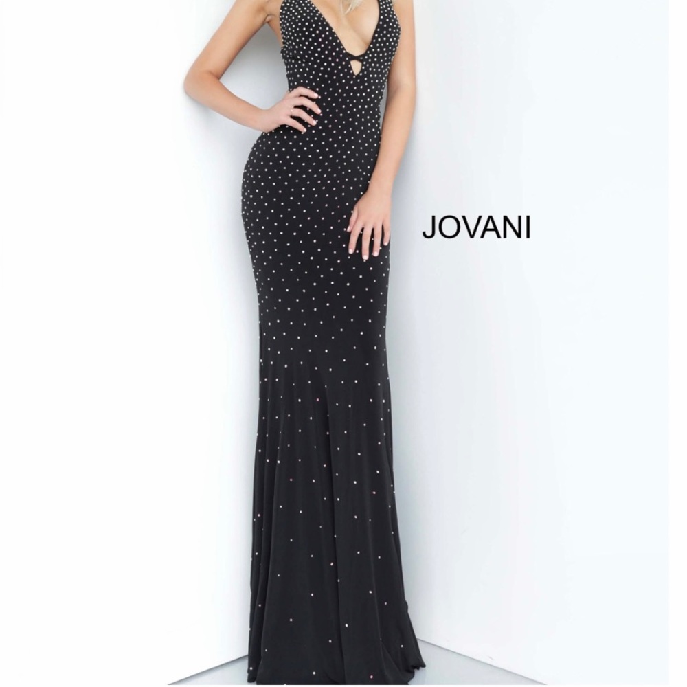 Brand new -Jovani Navy Beaded Prom Dress
